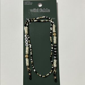 Wild Fable Good Vibes Beaded Glasses and Mask Lanyard 24 Inch
